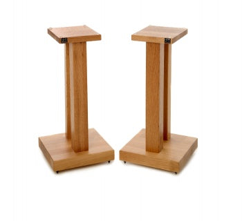 Hi-Fi Racks Duet Speaker Stands Satin Oak 500mm - RRP £249